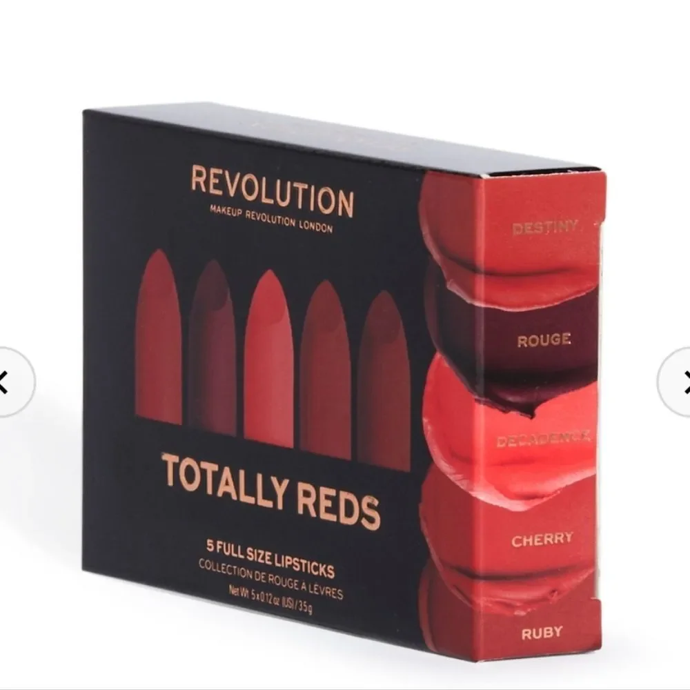 Revolution‎ Beauty Totally Reds Lipstick Collection